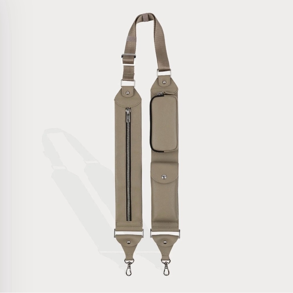 Bandolier BILLIE STRAP Crossbody Utility Strap-Only in Greige/Silver